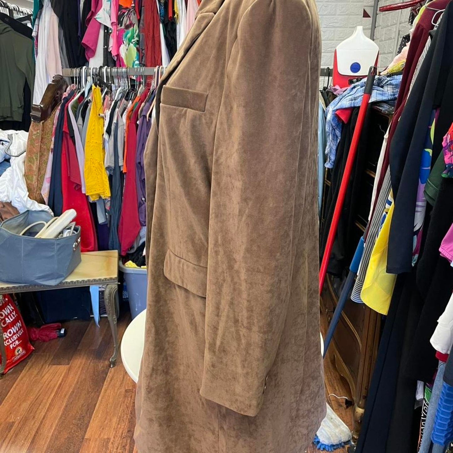 Tan suede blazer
