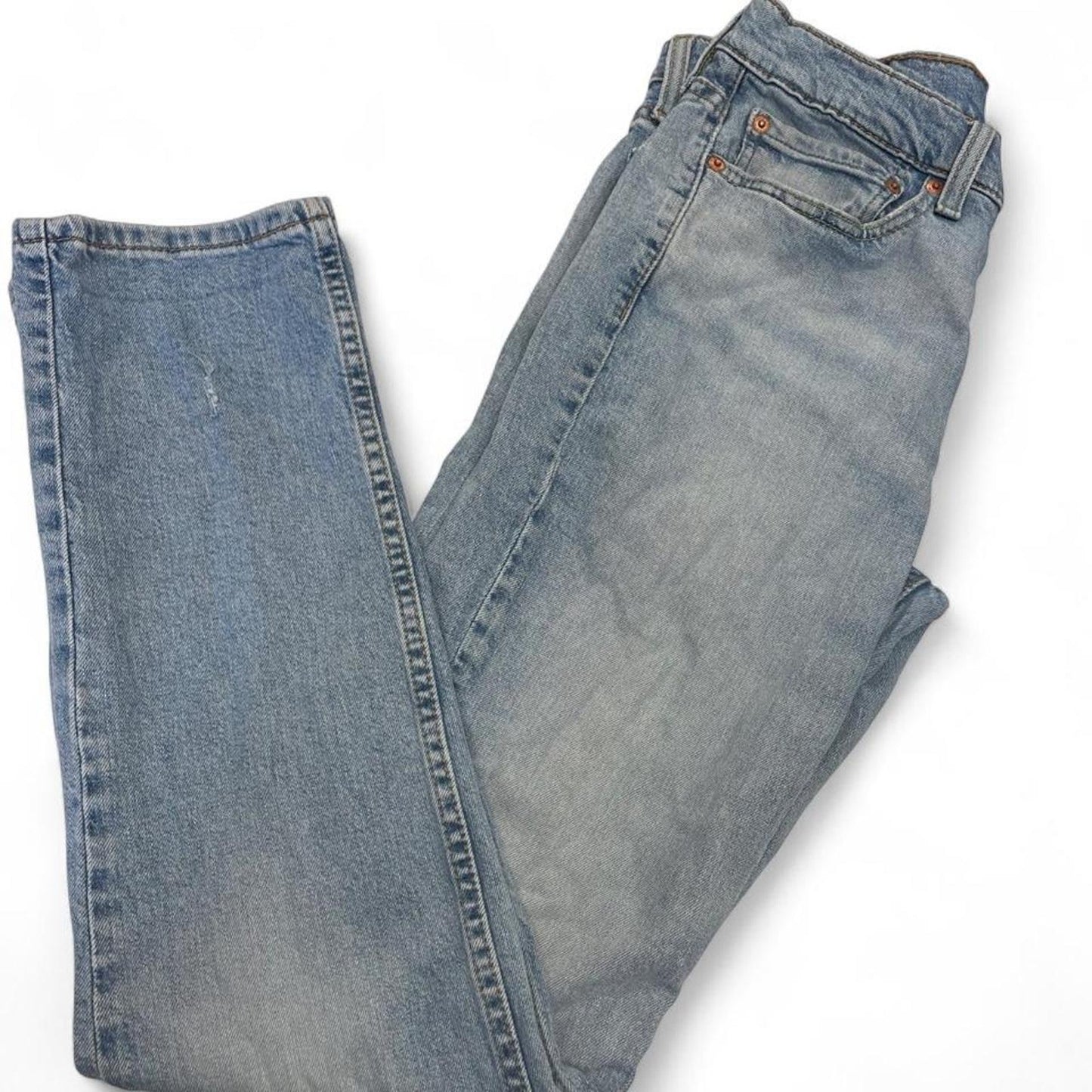 Light wash straight leg jeans