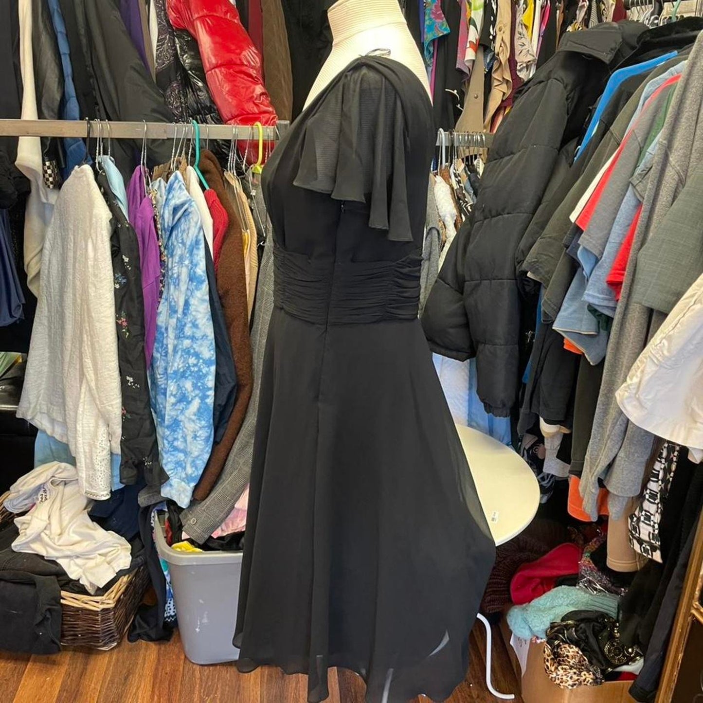 London times black dress with
