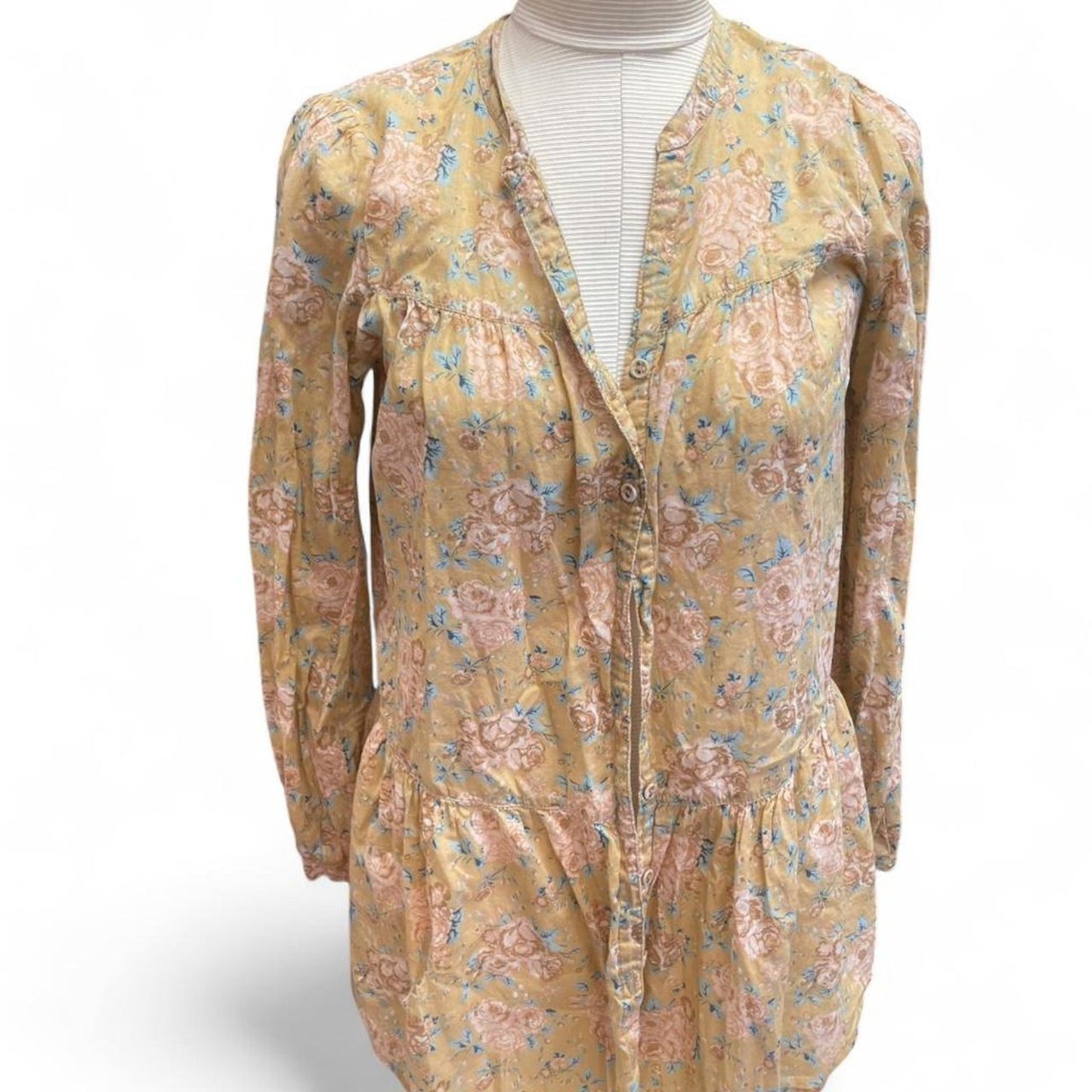 Hm yellow floral midi dress
