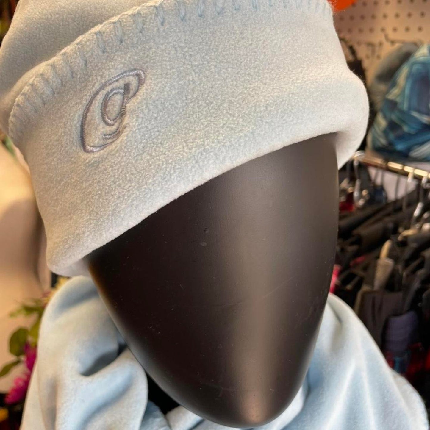 Light blue fleece hoodie