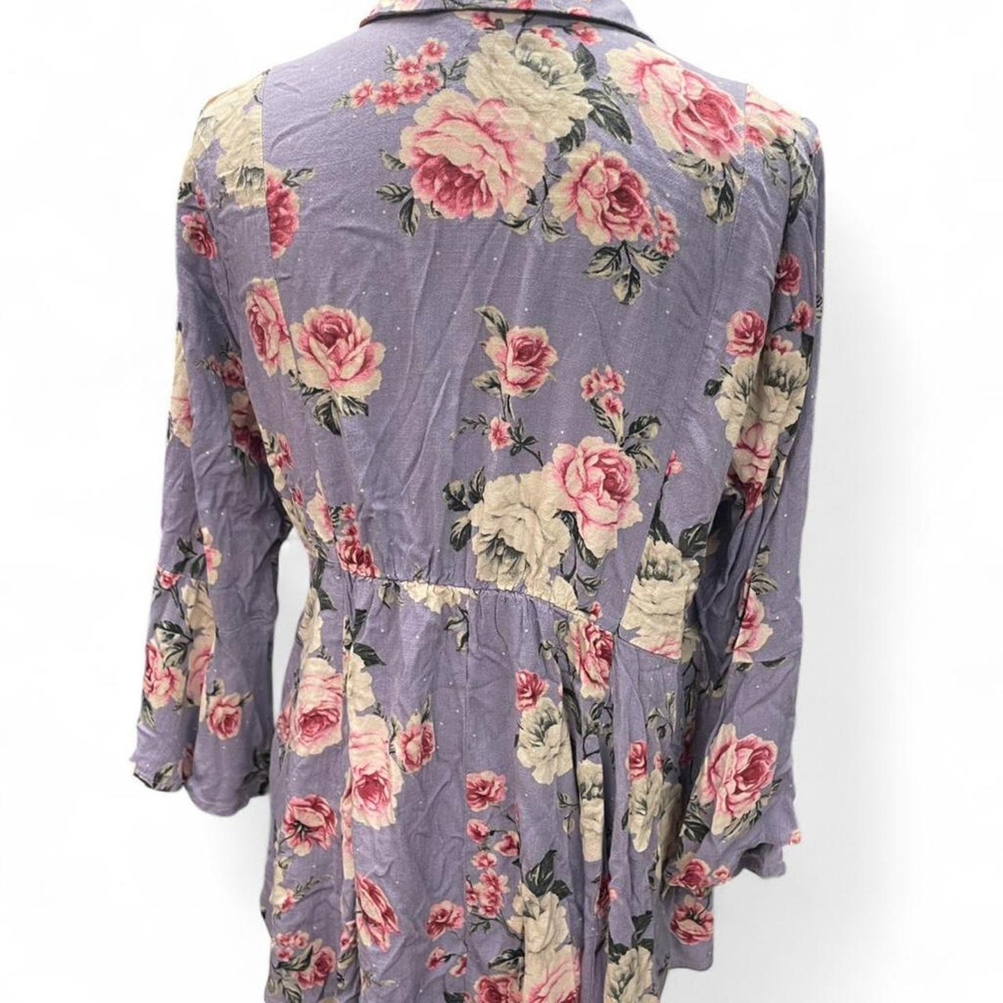 Torrid purple floral button down
