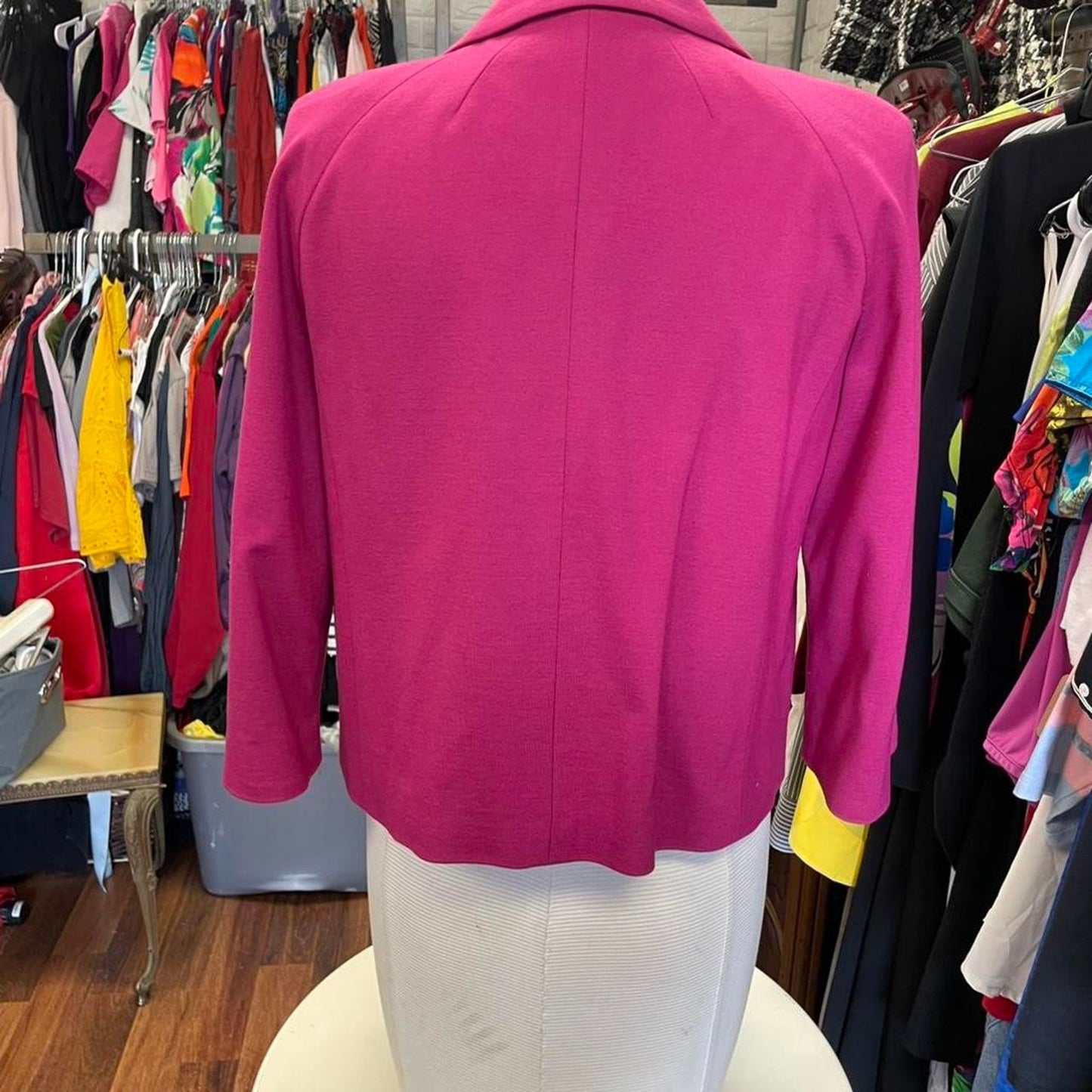 Talbots pink blazer with button