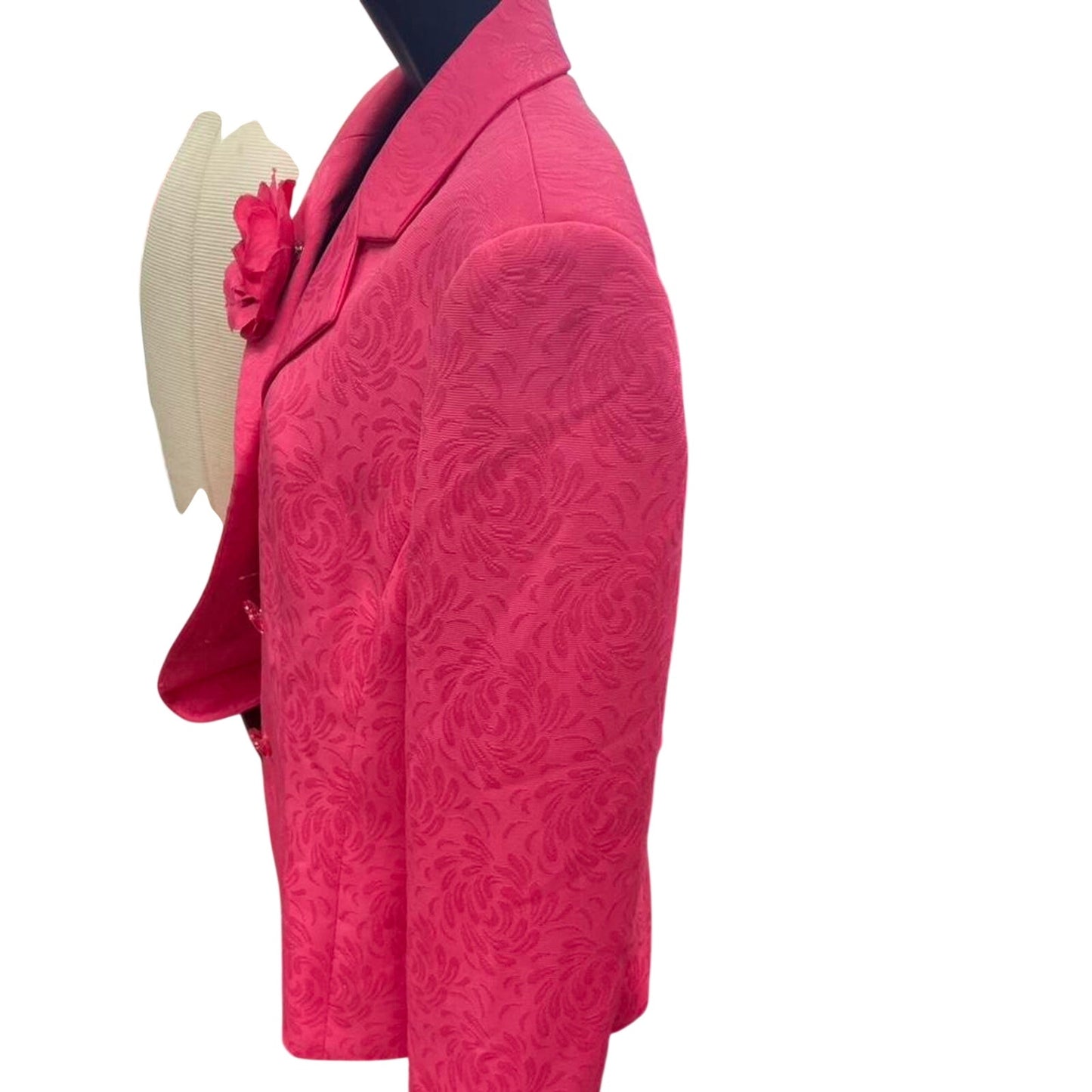 Le suit pink floral blazer