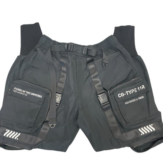 Black future culture cargo pants