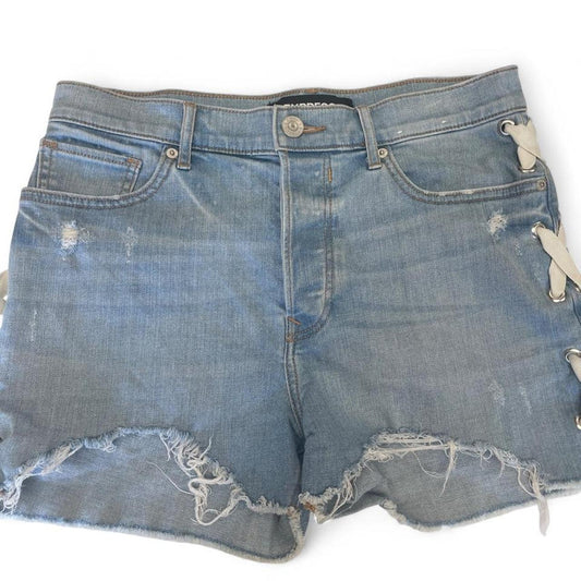 Express blue denim shorts