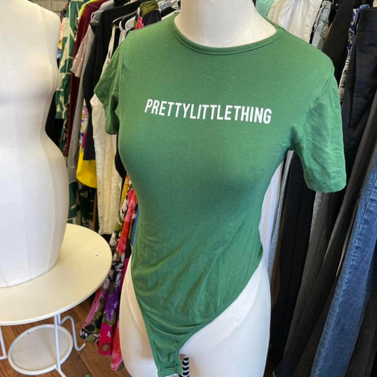 Prettylittlething green baby tee with