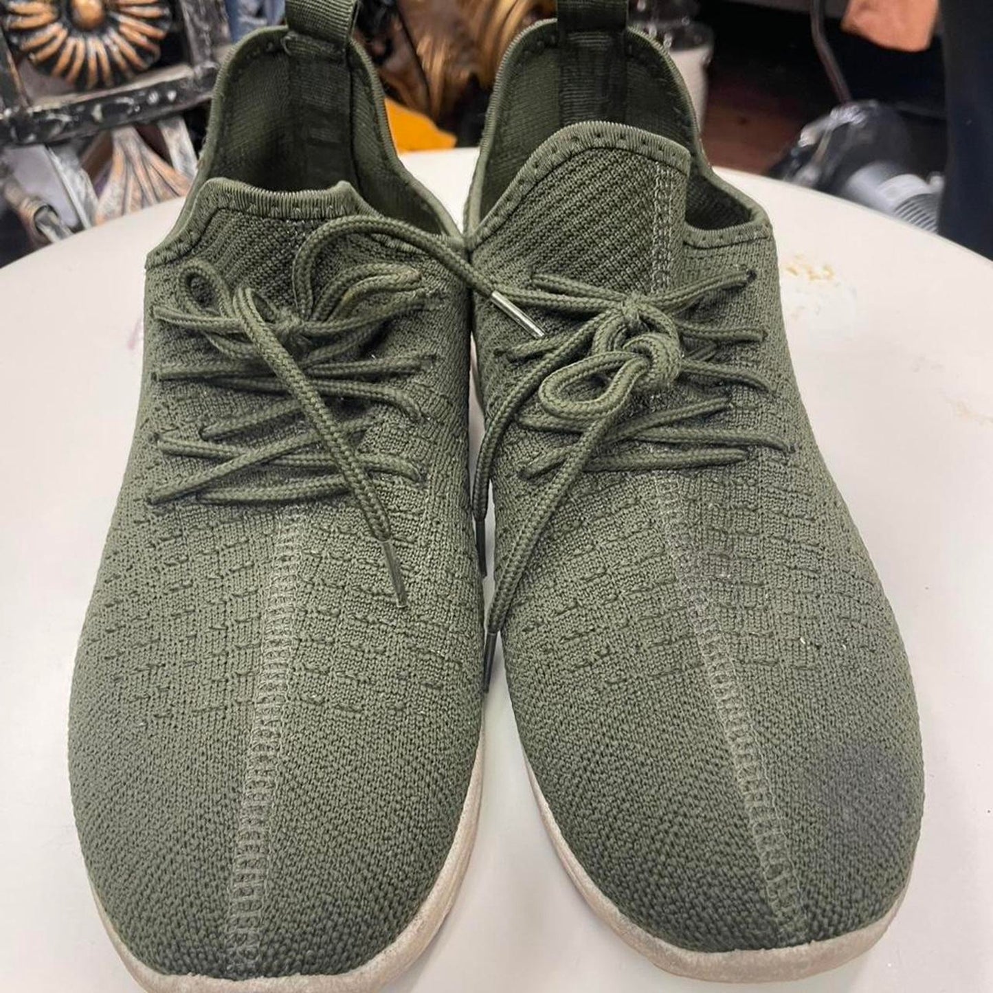 Green lace up shoes size