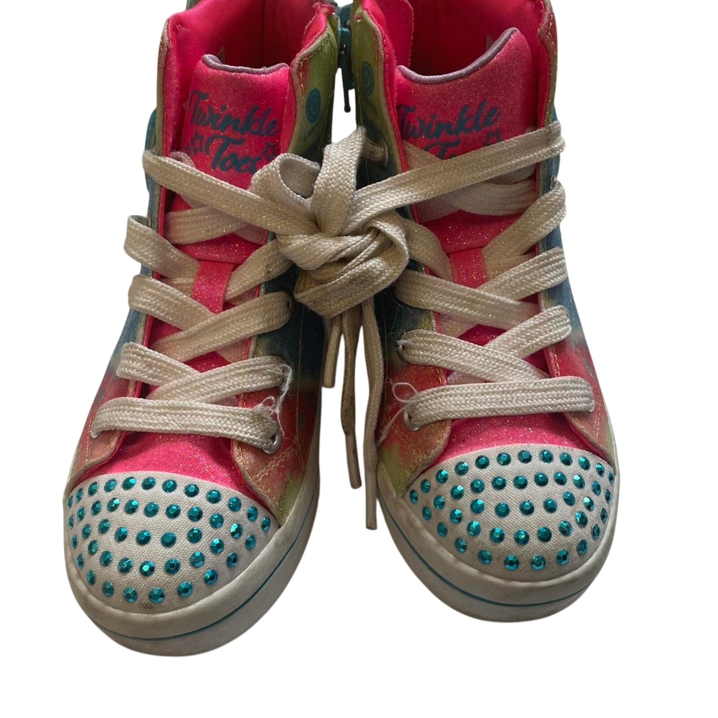 Pink and blue kids sneakers