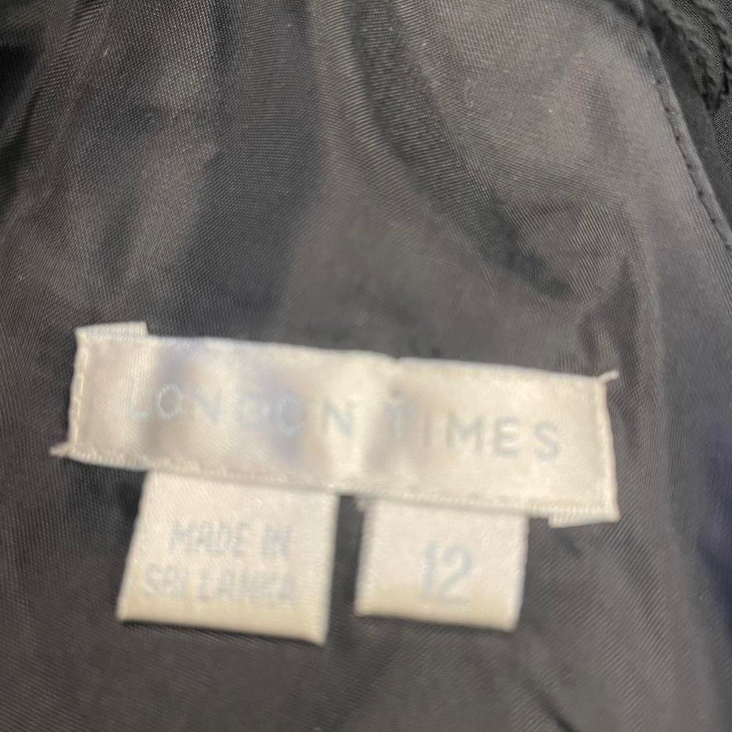 London times black dress with