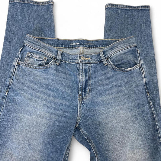 Old navy blue denim jeans