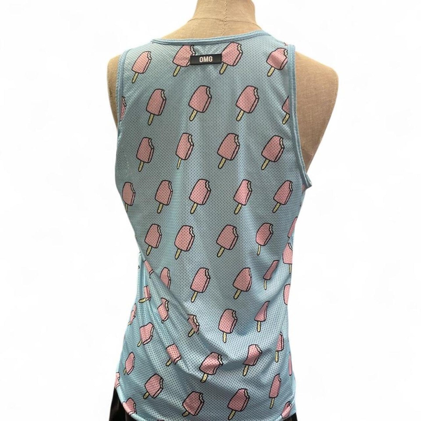 Blue pink popsicle tank