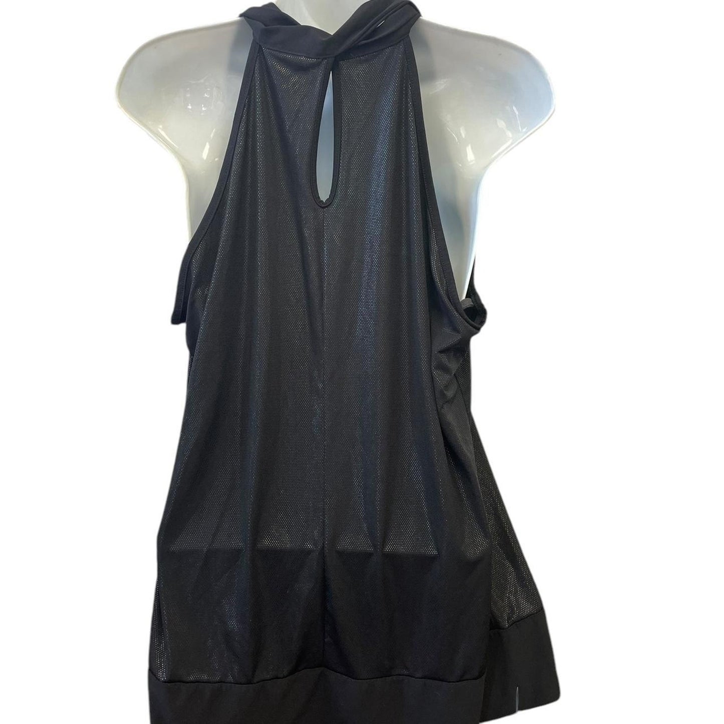 Black halter neck dress