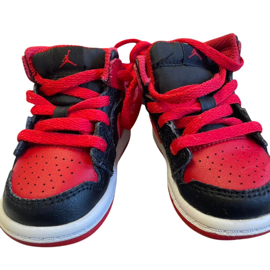 Red and black jordan 1