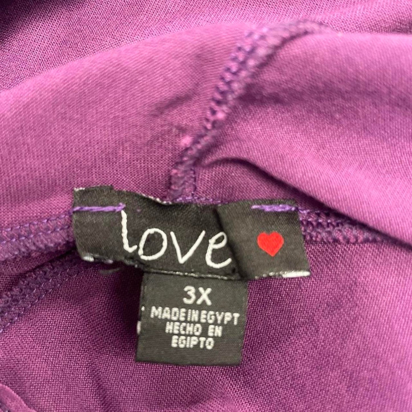 Purple hooded tunic top size