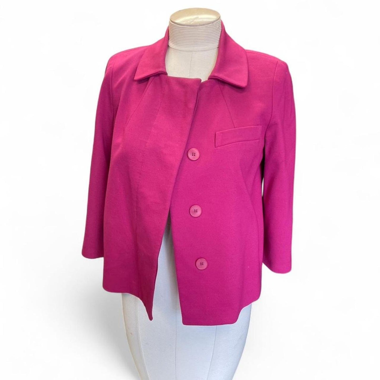 Talbots pink blazer with button