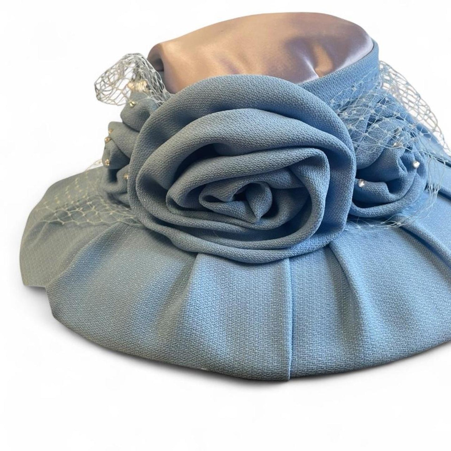 Elizah blue hat with large