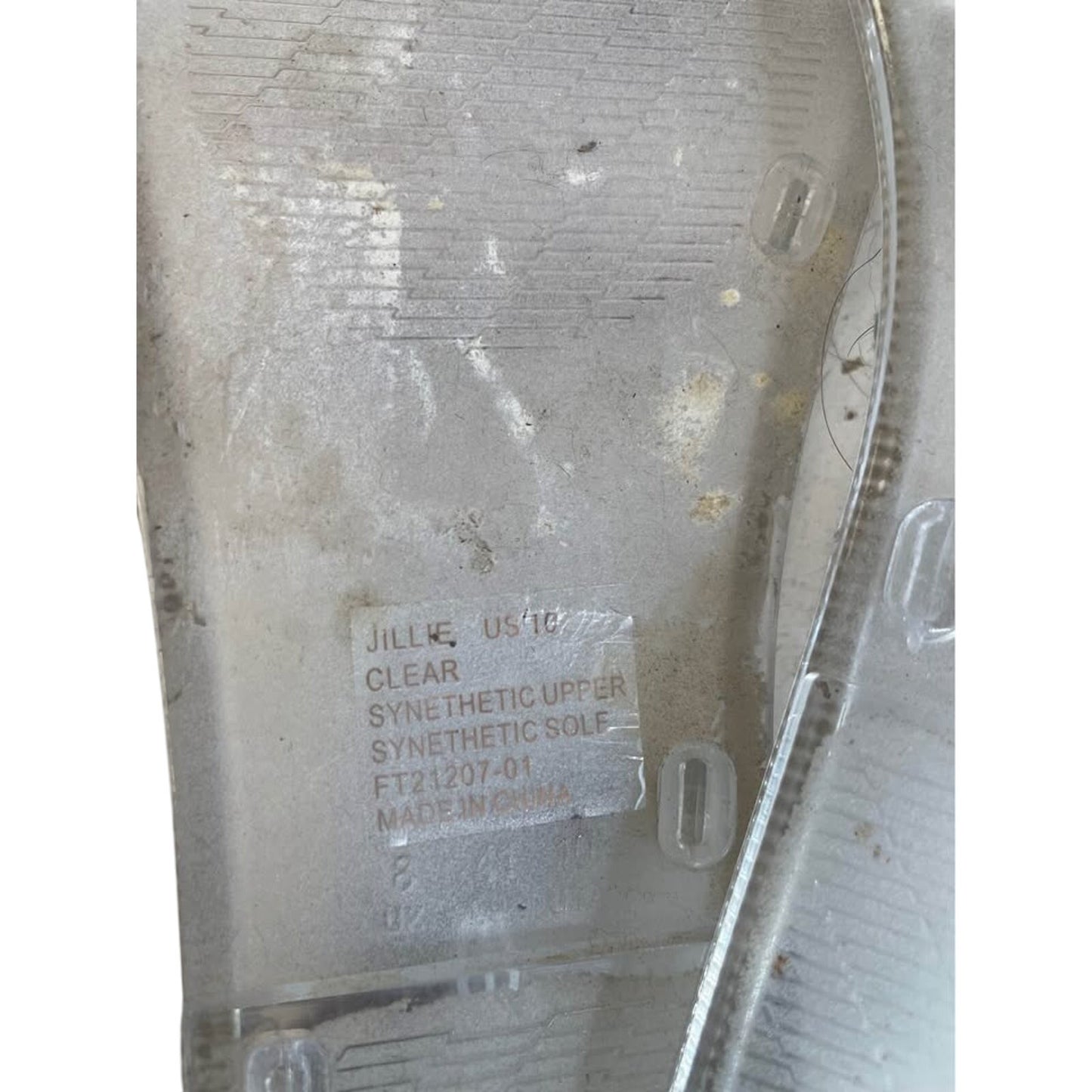 Clear sandals size 10