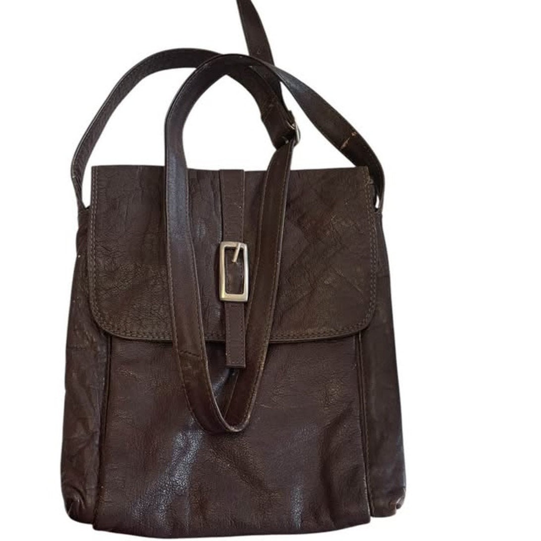 Brown leather bag