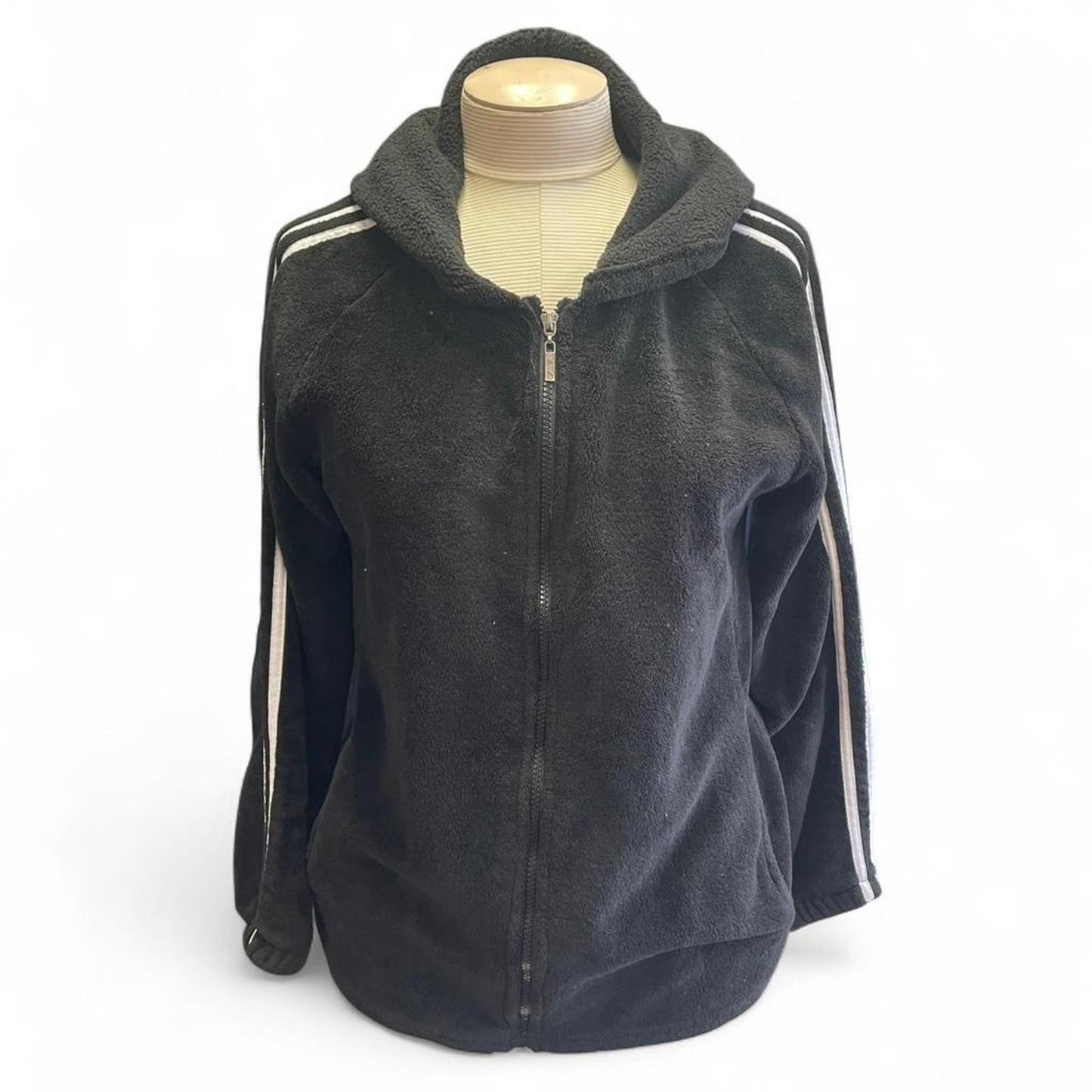 Black fleece zip up hoodie