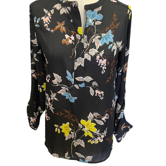 Apt 9 black floral blouse