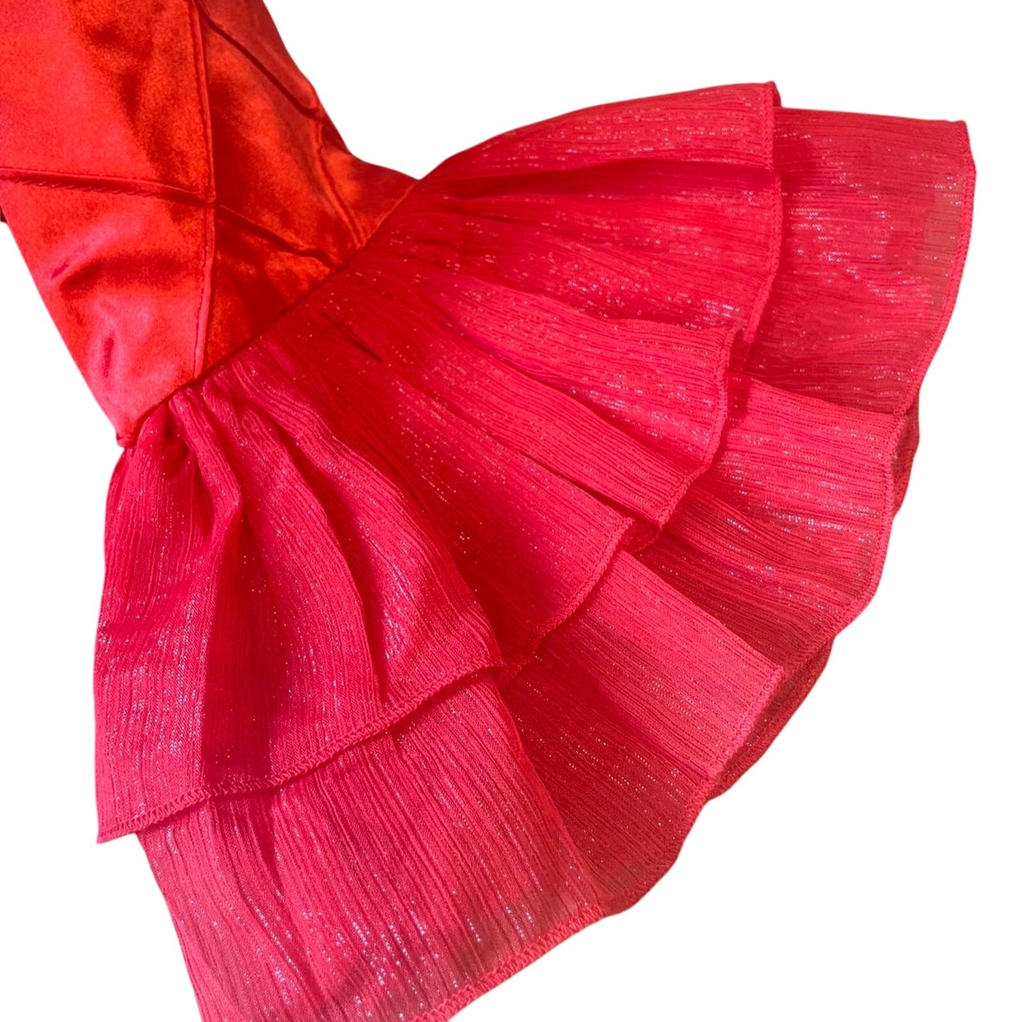Red ruffle jacket with