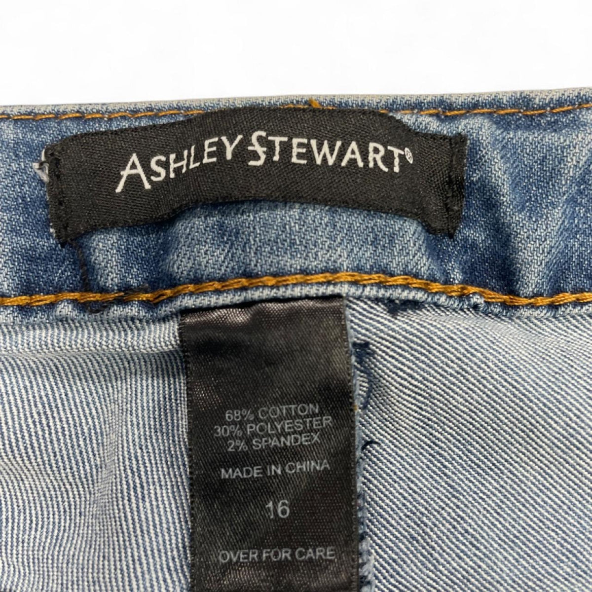 Ashley stewart blue distressed jeans