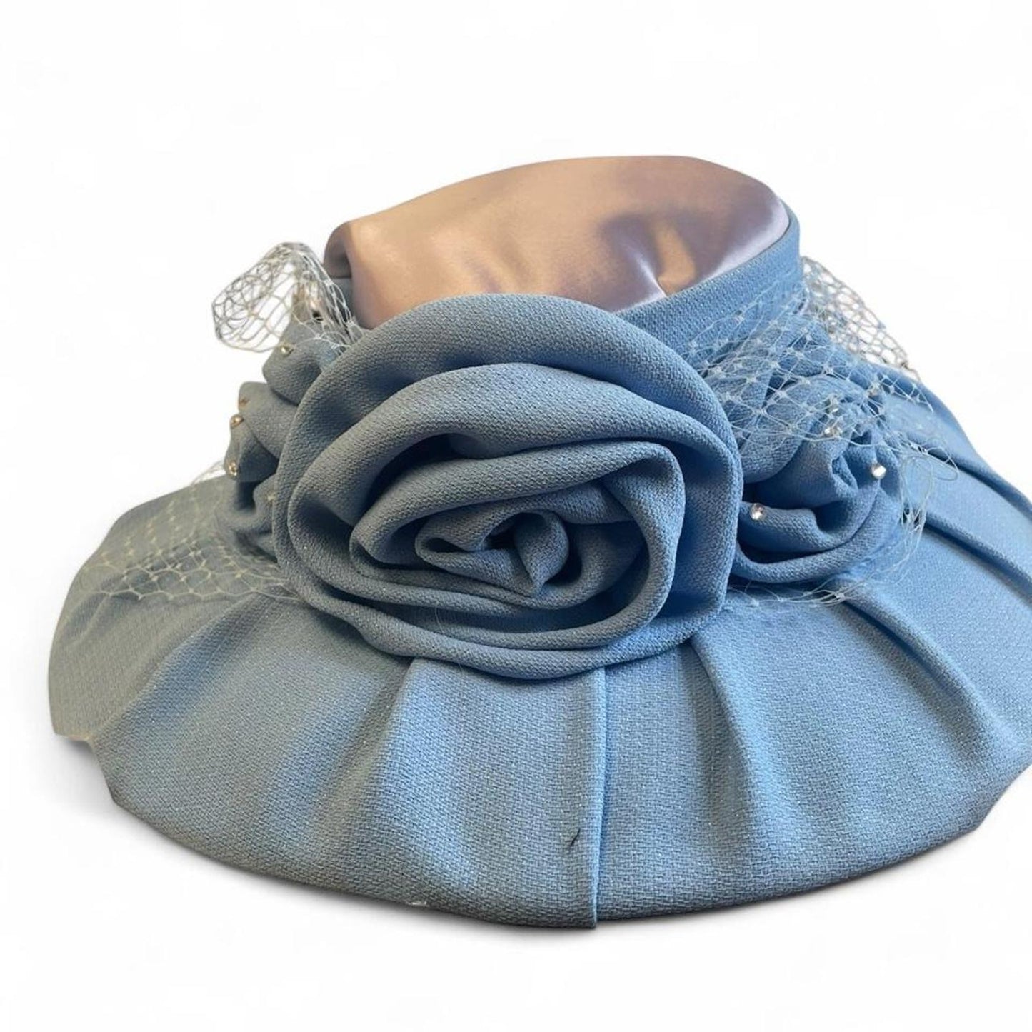 Elizah blue hat with large