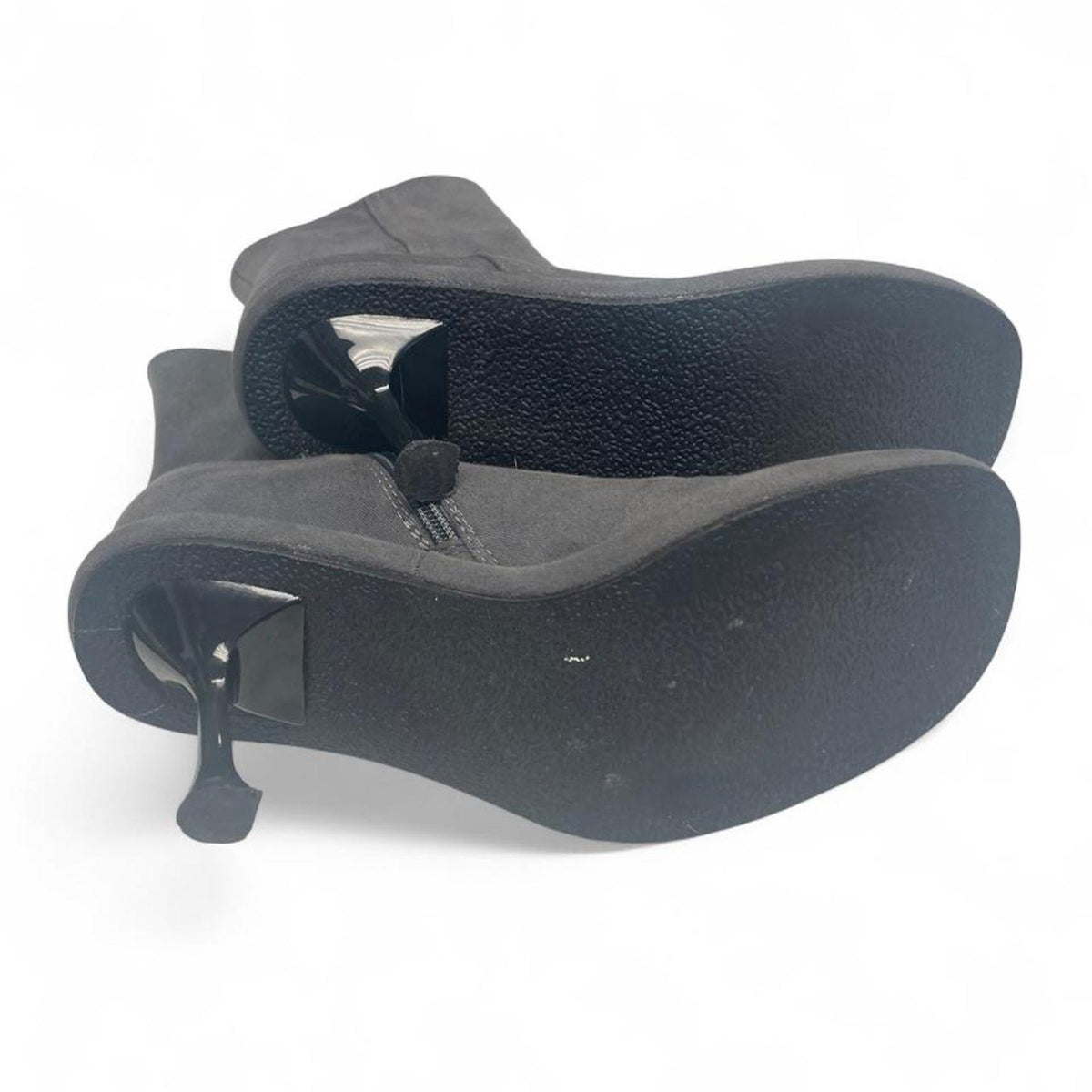 Black suede ankle boots
