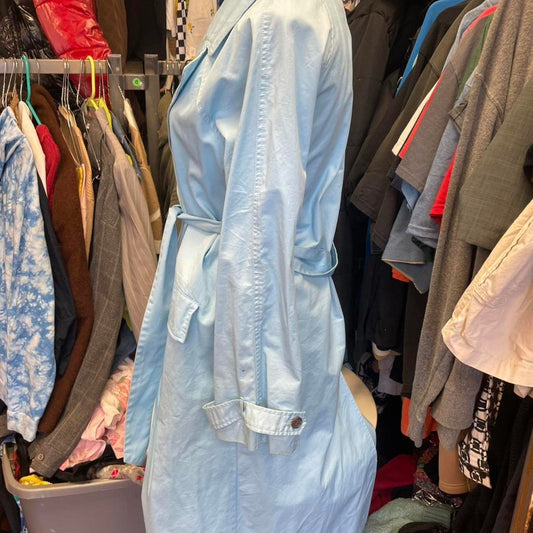 A new day light blue trench