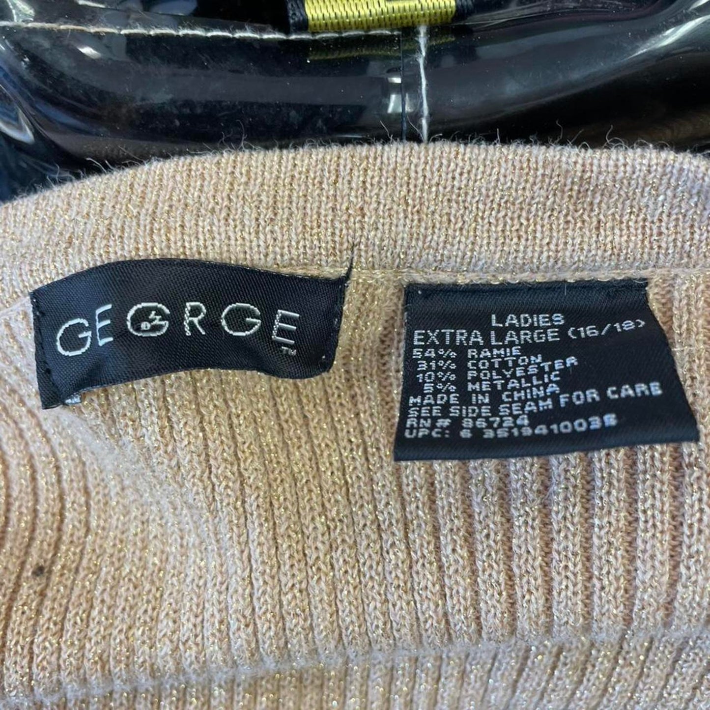 George tan cardigan size xl