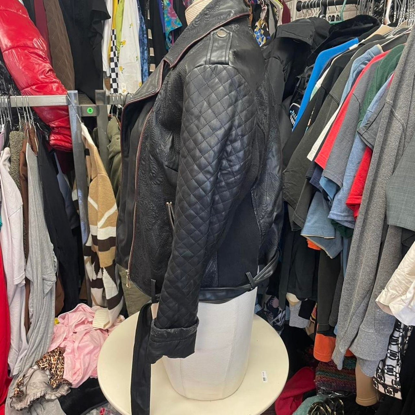 Desigual black leather jacket