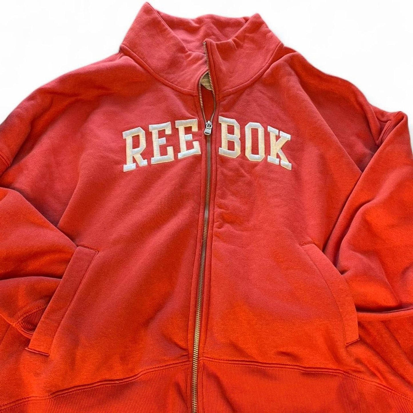 Reebok red zip up hoodie