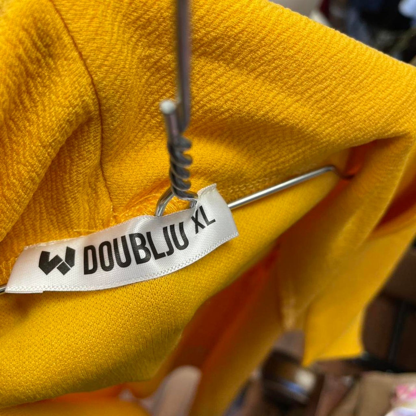 Yellow open front cardigan with