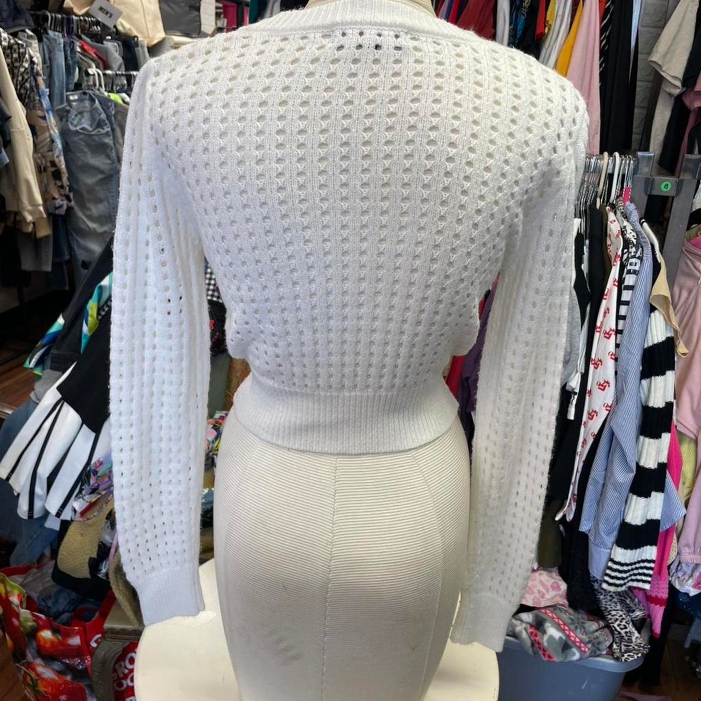 Almost famous white knit sweater