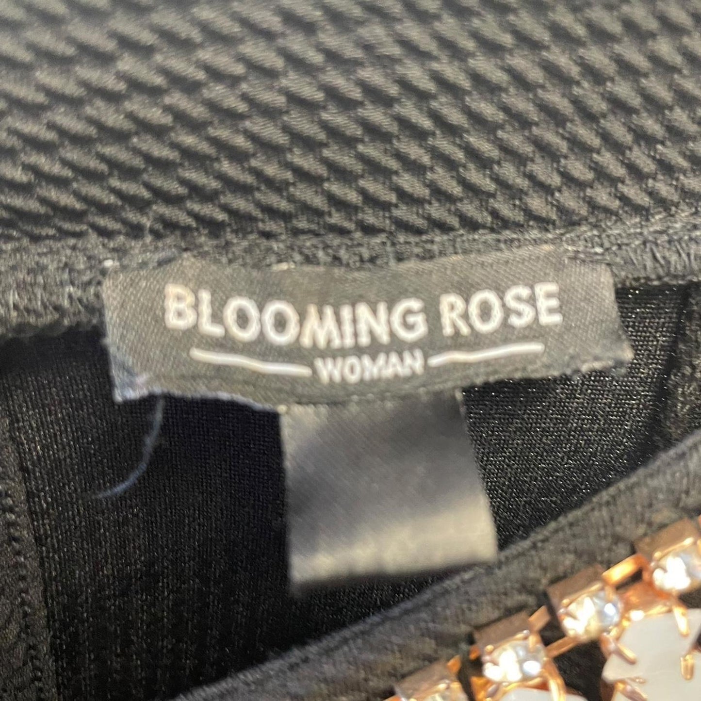 Blooming rose black dress