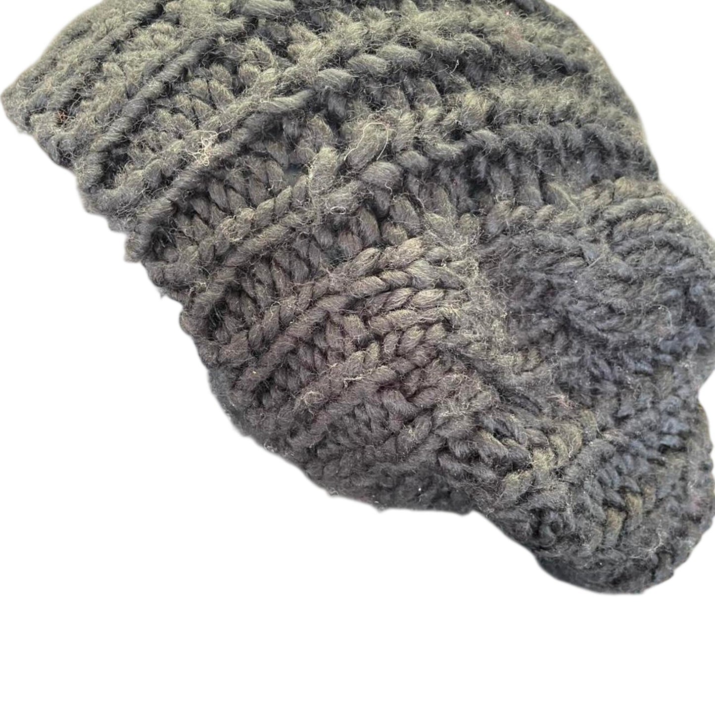 Black knit scarf and beanie