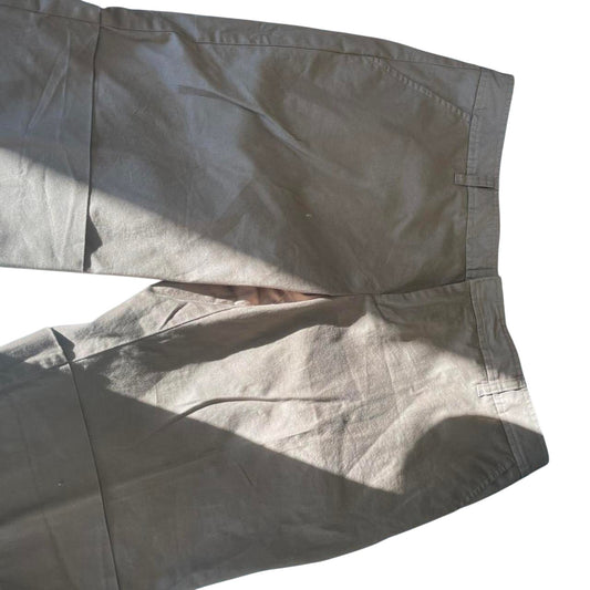 Tan chino trousers with a
