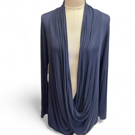 Navy blue long sleeve open