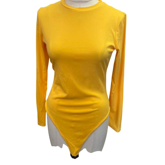 Yellow long sleeve bodysuit