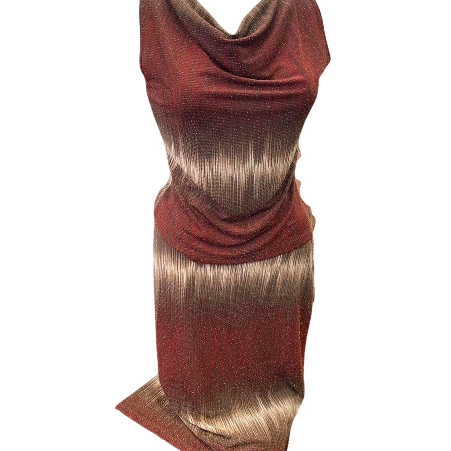 Ombre metallic two piece with