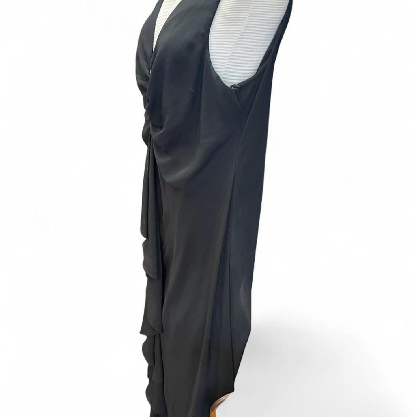 Elegant dining dress with ruffle (size22W)