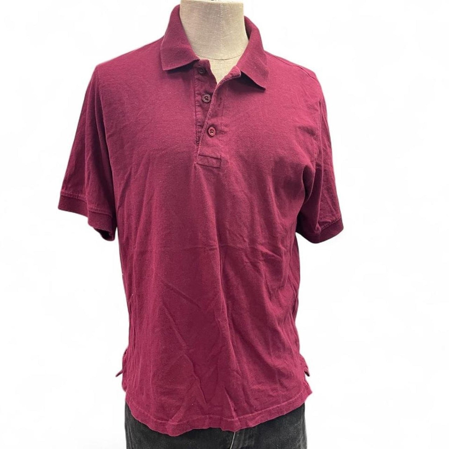 Burgundy polo shirt size m