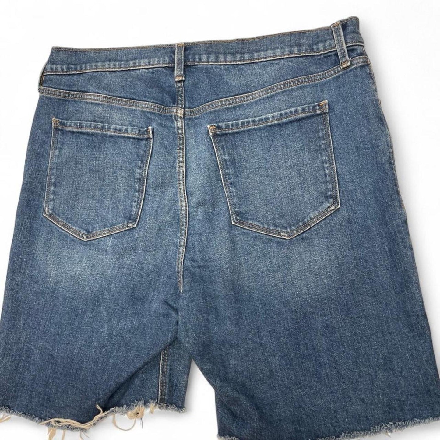 Old navy blue denim shorts