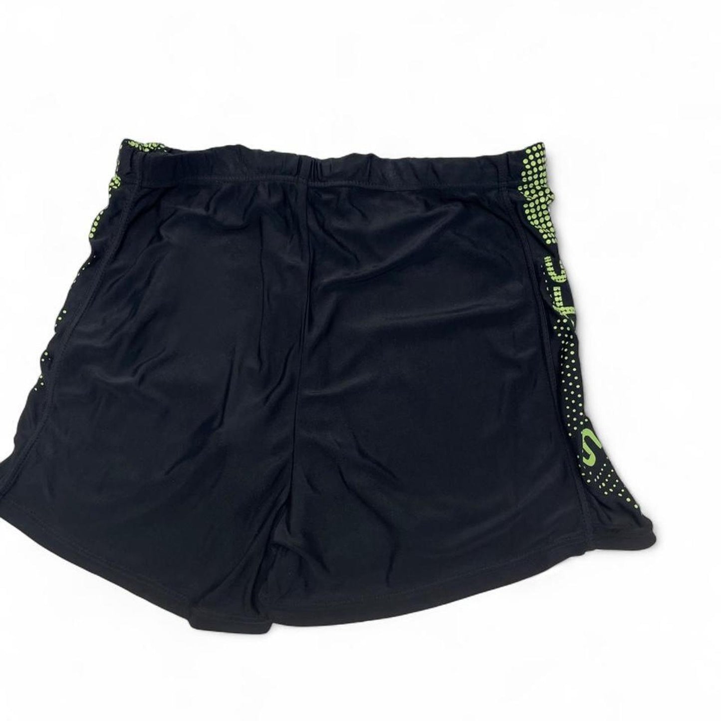 Black sporty shorts with neon