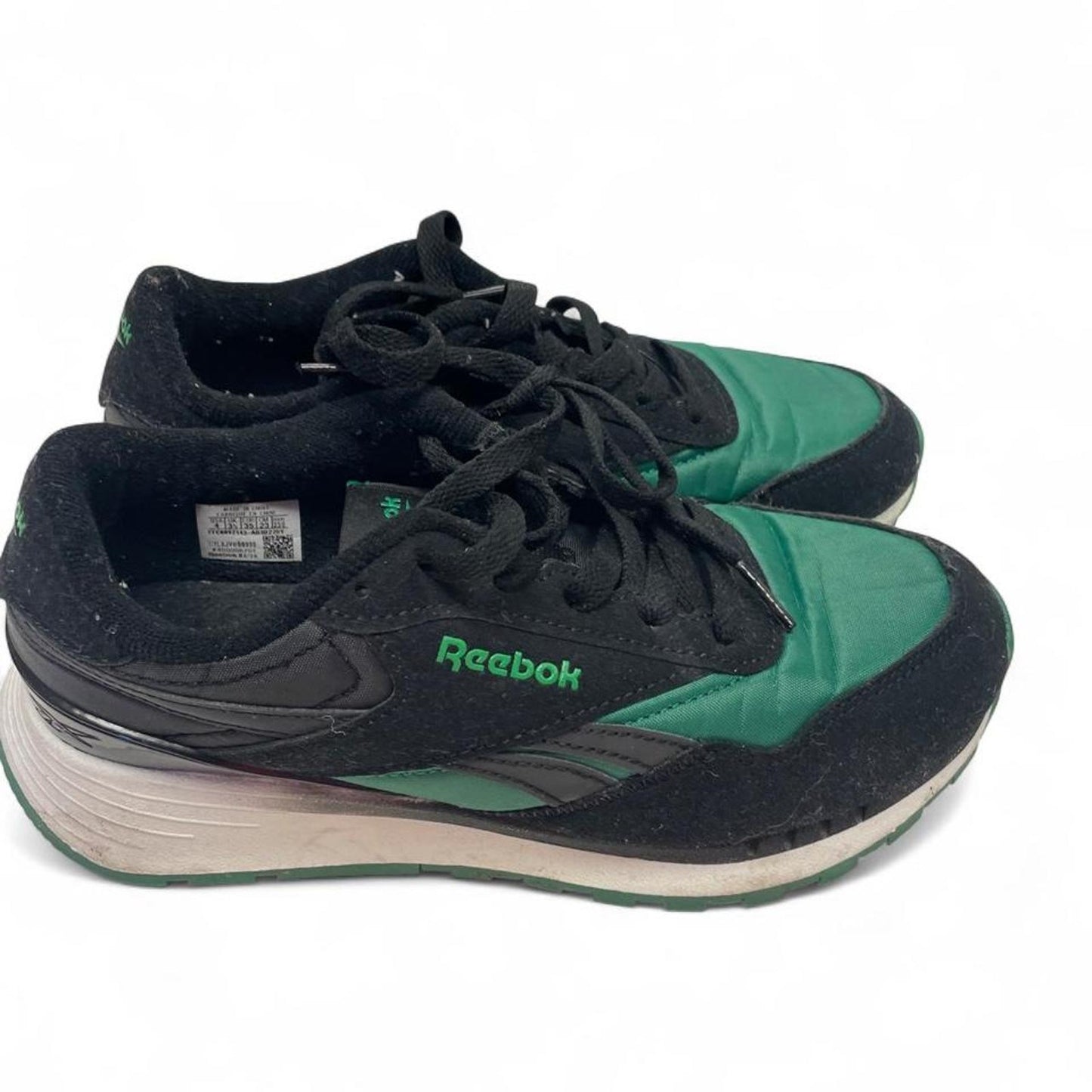 Reebok green and black sneakers