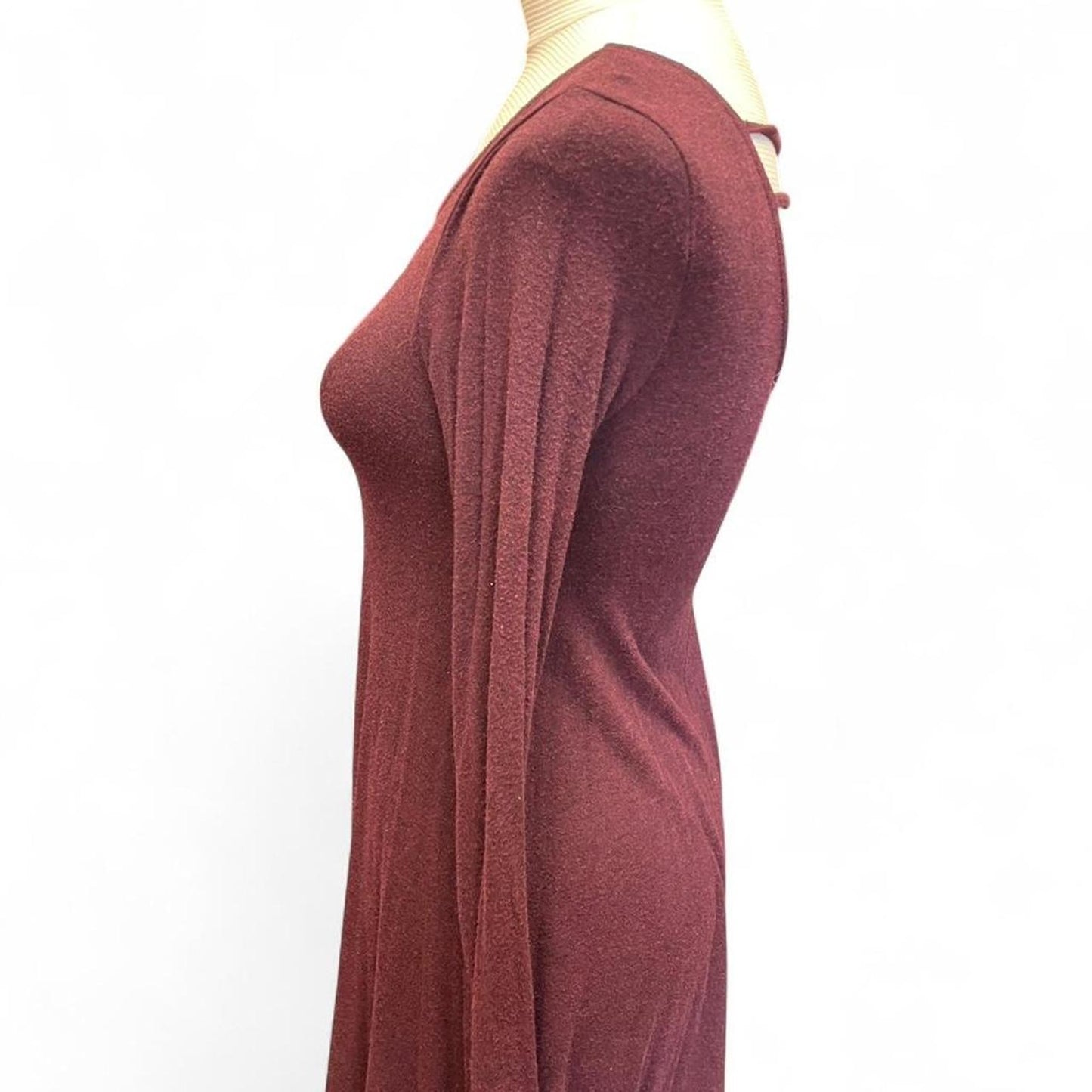 Garage burgundy long sleeve dress