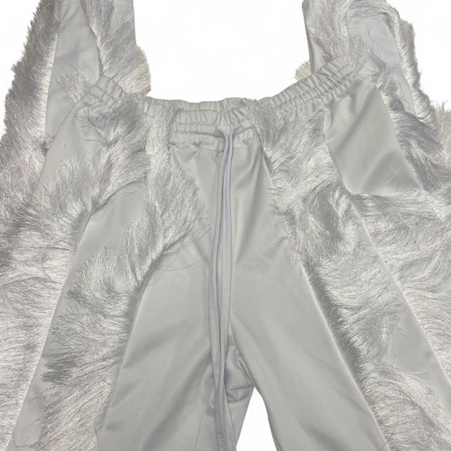 White feather pants
