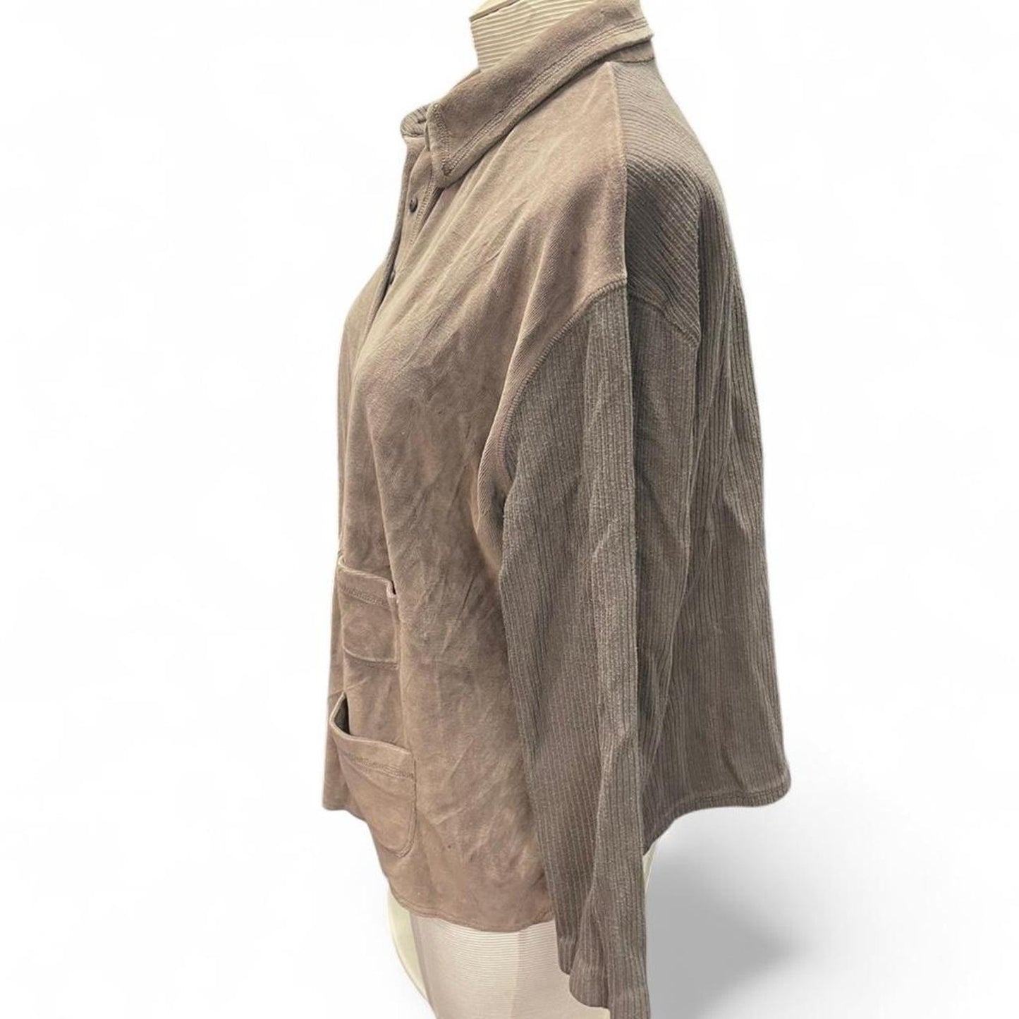 J jill brown corduroy button