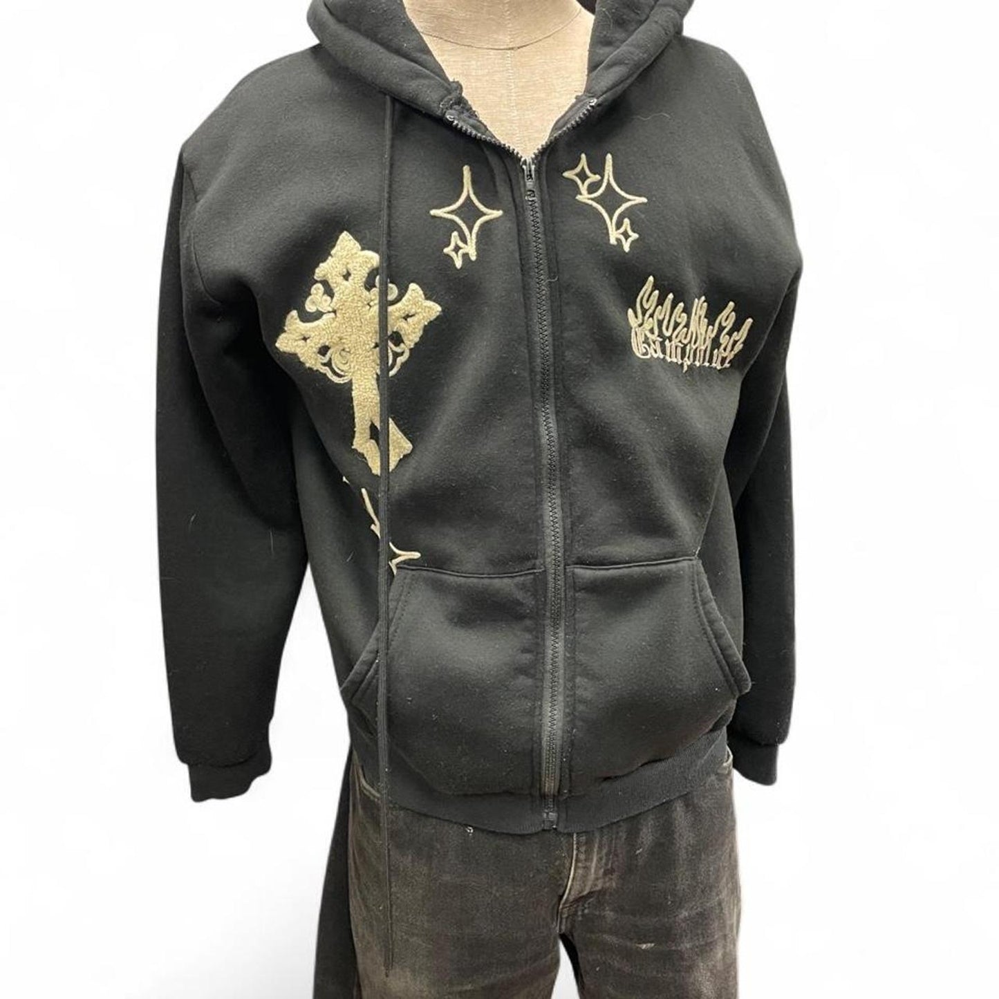 Black zip up hoodie